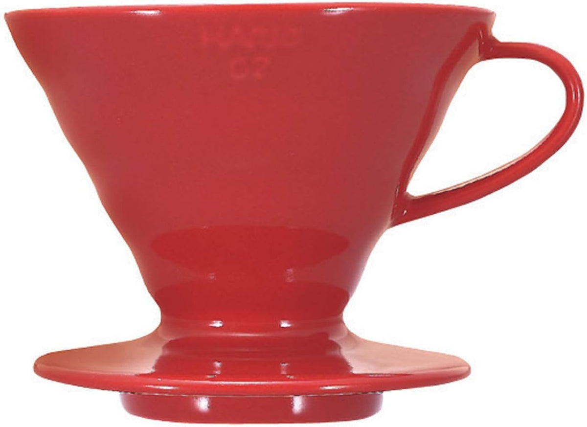 Hario V60 ceramic coffee dripper size-02 red – even extraction potential.
