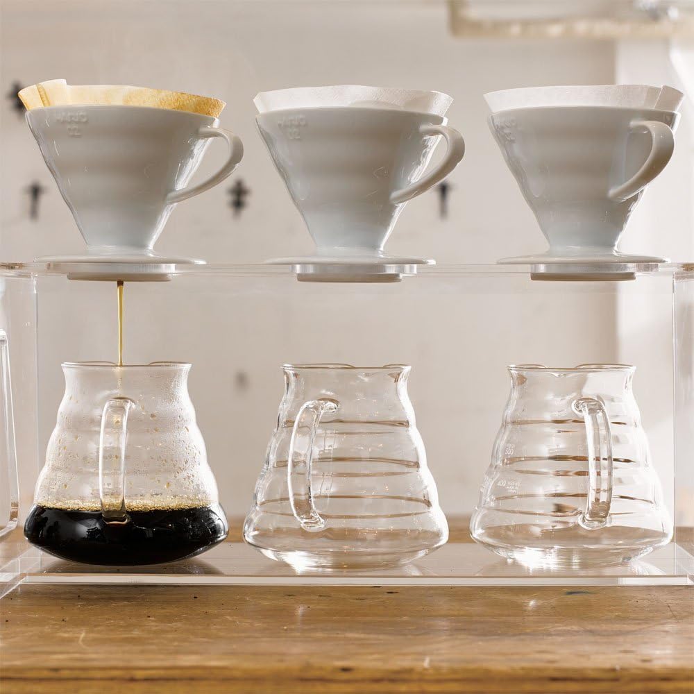 Hario V60 ceramic dripper heat retention red – maintains brewing temperature.