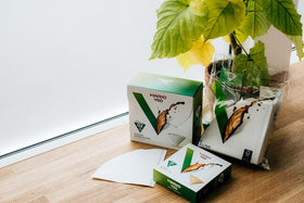 Hario V60 size 02 filters offer 1-4 cup capacity for flexible brew sessions.