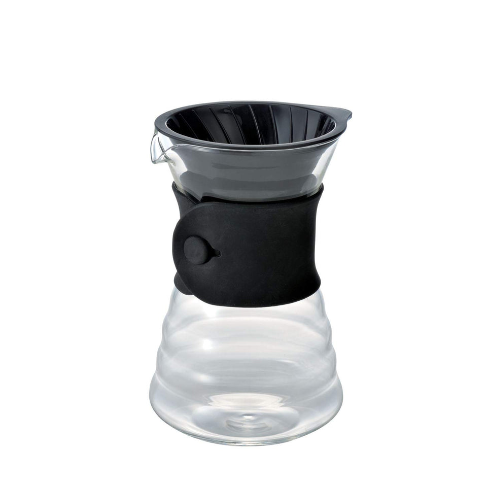 Hario V60 700ml black decanter for stylish serving of coffee.