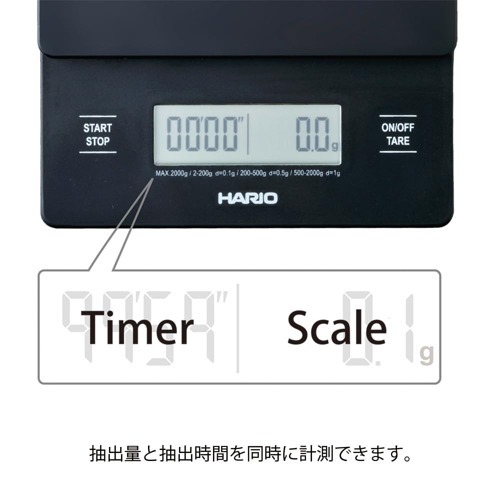 Hario V60 Drip Scale side view showing intuitive brewing dial