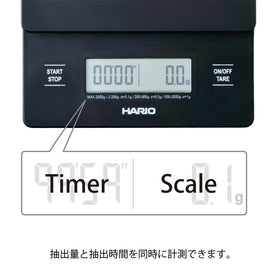 Hario V60 Drip Scale side view showing intuitive brewing dial