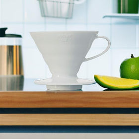 Hario V60 Dripper 02 White pour-over setup for simple at home brewing