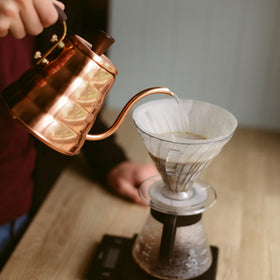 Hario V60 glass range coffee server showcases Japanese design and quality.