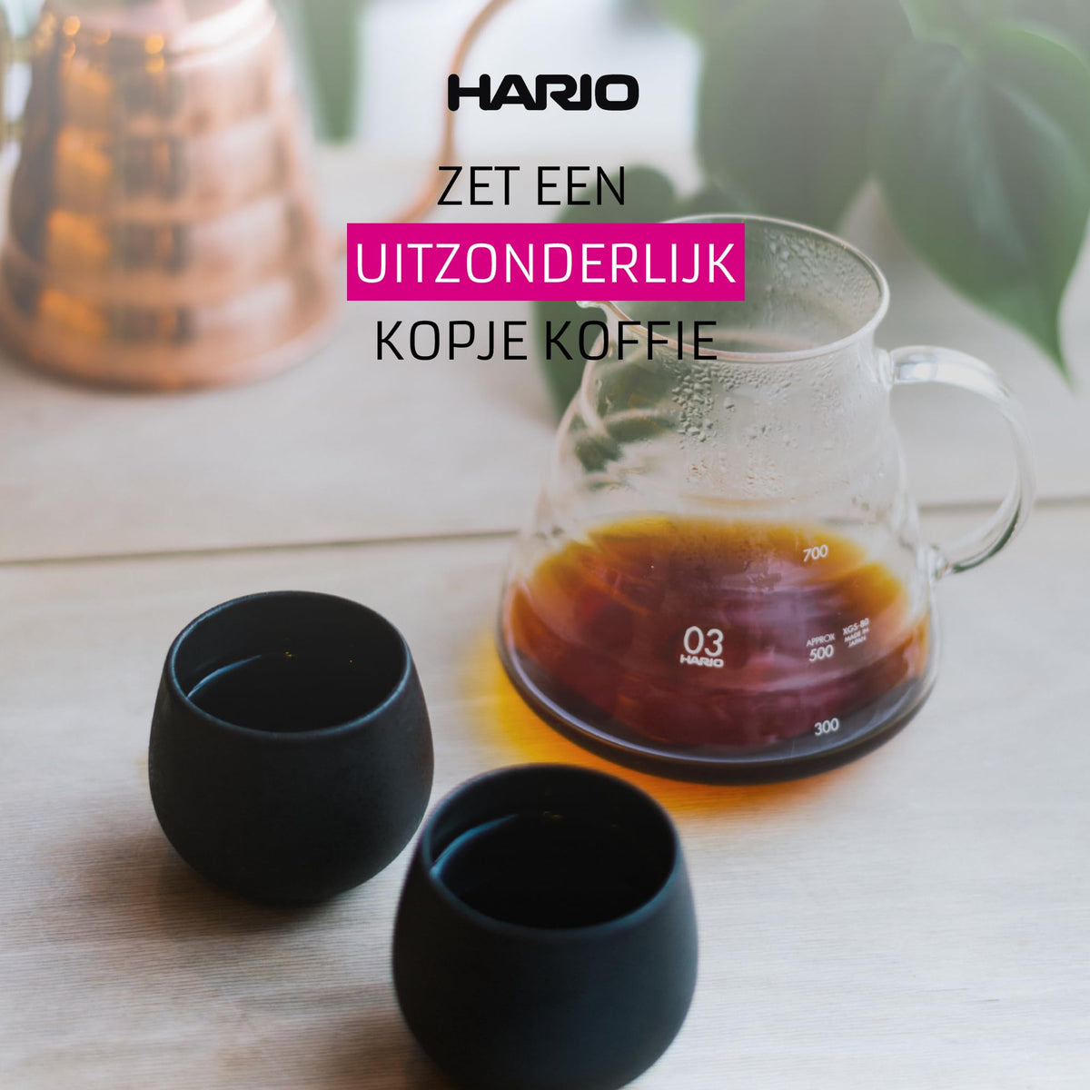 Hario V60 glass range coffee server 600ml, great for sharing multiple cups.