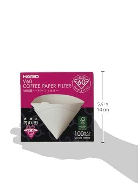 Hario V60 oxygen-bleached paper filters ensuring clean taste