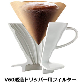 Japanese-made V60 filter highlighting reliable performance