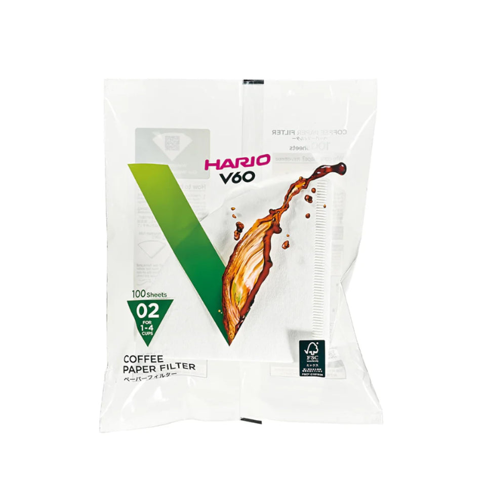 Hario V60 Size 02 100-count filter box for quick pour-over prep