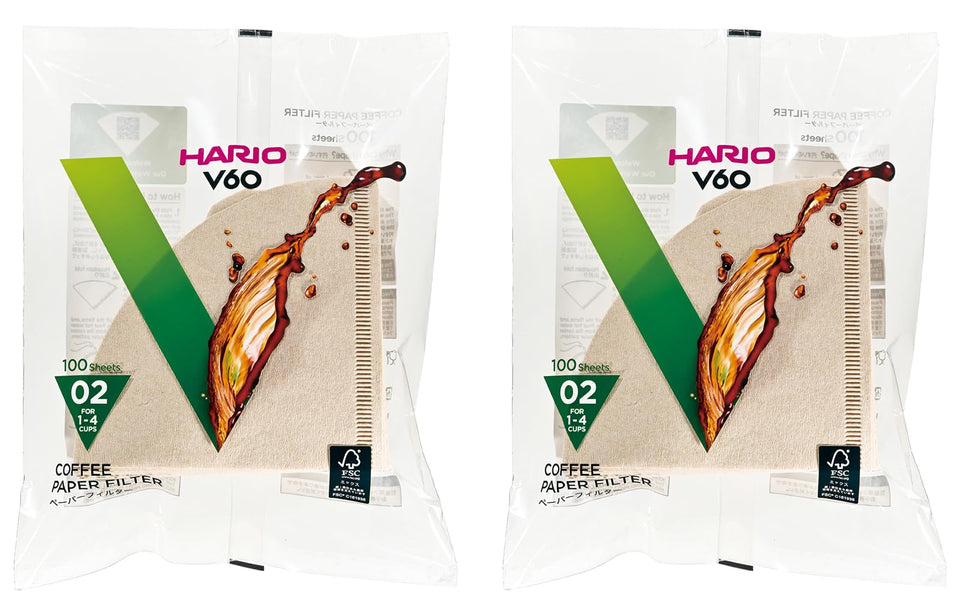 Hario V60 VCF-02-100M packaging supports tidy, ready-to-brew setup