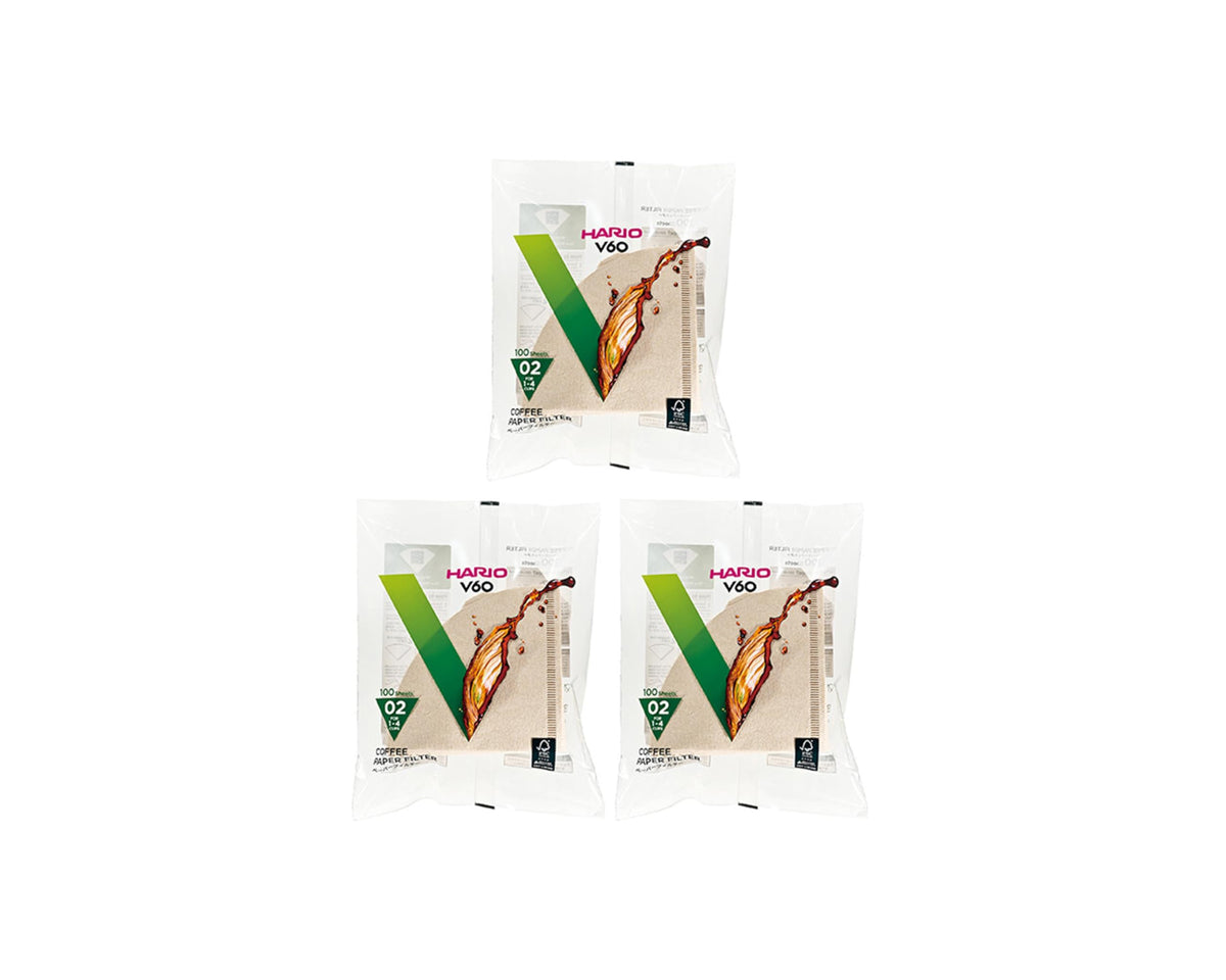 Hario V60 size02 natural filters in box for clean pour-over