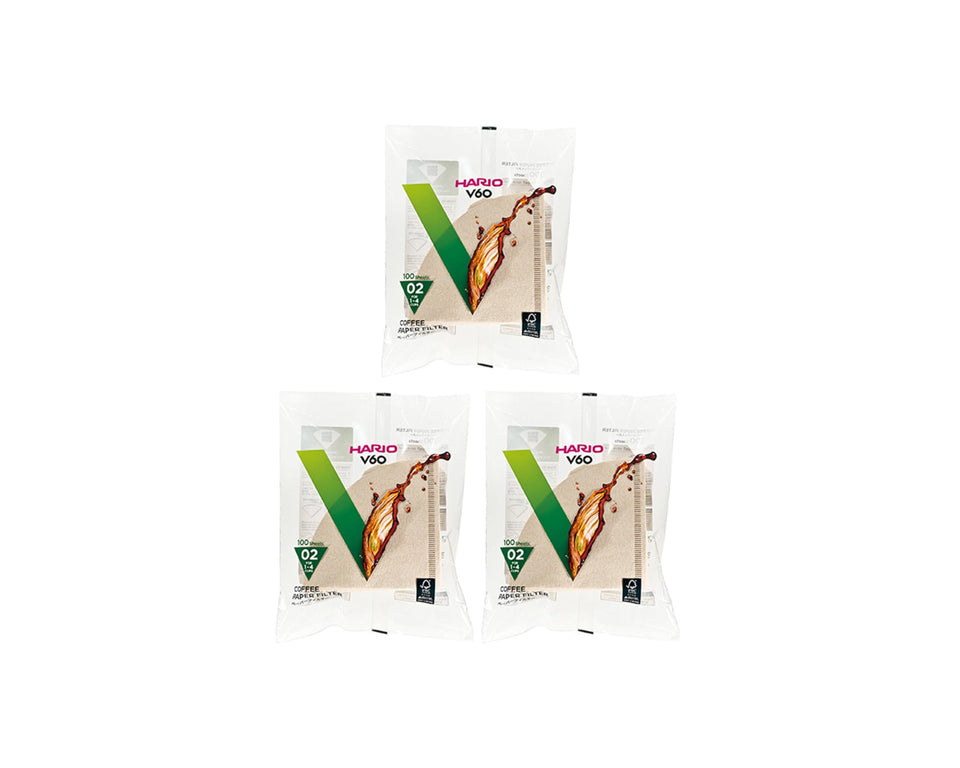 Hario V60 size02 natural filters in box for clean pour-over