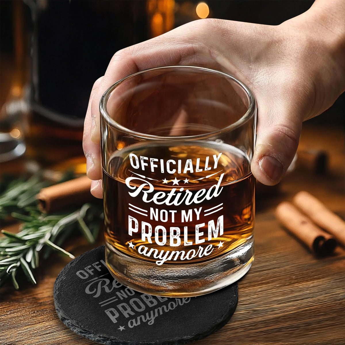 Harmora retirement recipe cards for easy whiskey cocktails and celebratory experimentation