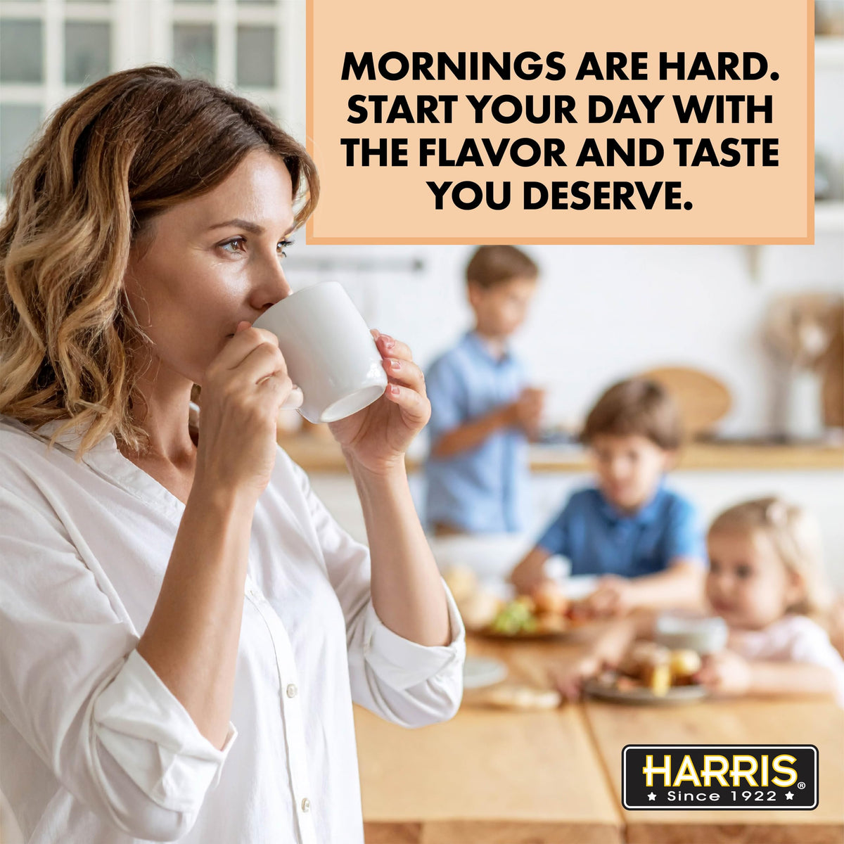 HARRIS descaler logo notes phosphate-free and sulfate-free formula.