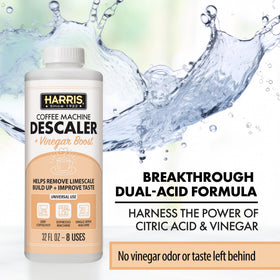 Pour action with HARRIS descaler demonstrating easy application.