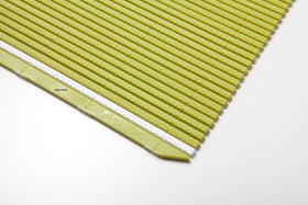 Hasegawa green plastic sushi rolling mat close-up highlighting durable surface.