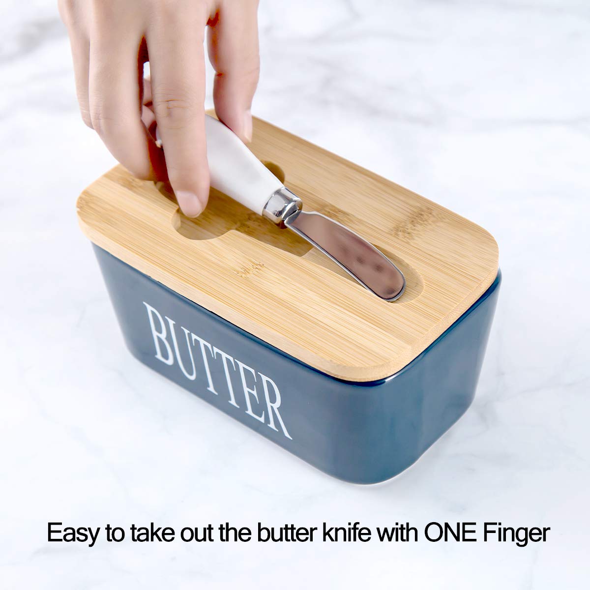 Bamboo lid used as a cutting board for on-the-spot prep