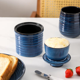 Hasense blue kitchen butter keeper blends style with practical everyday use.