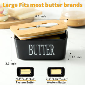 Hasense butter dish large capacity 650 ml fits standard sticks.