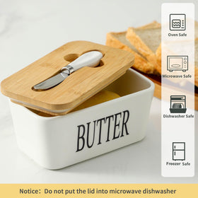 Hasense butter dish is microwave, freezer, and dishwasher safe for convenience.