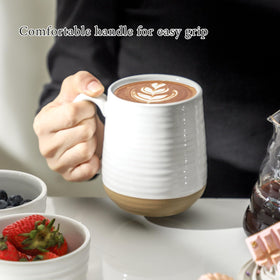 HASENSE 15oz mug highlighting a comfortable ergonomic handle for easy sipping.