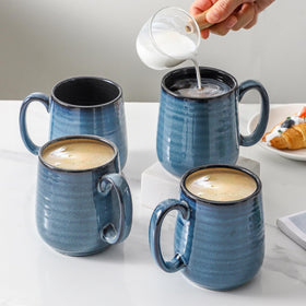 HASENSE microwave-safe blue mug ready for quick reheats