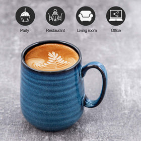 Hasense mugs side view shows sturdy handle for office or home use
