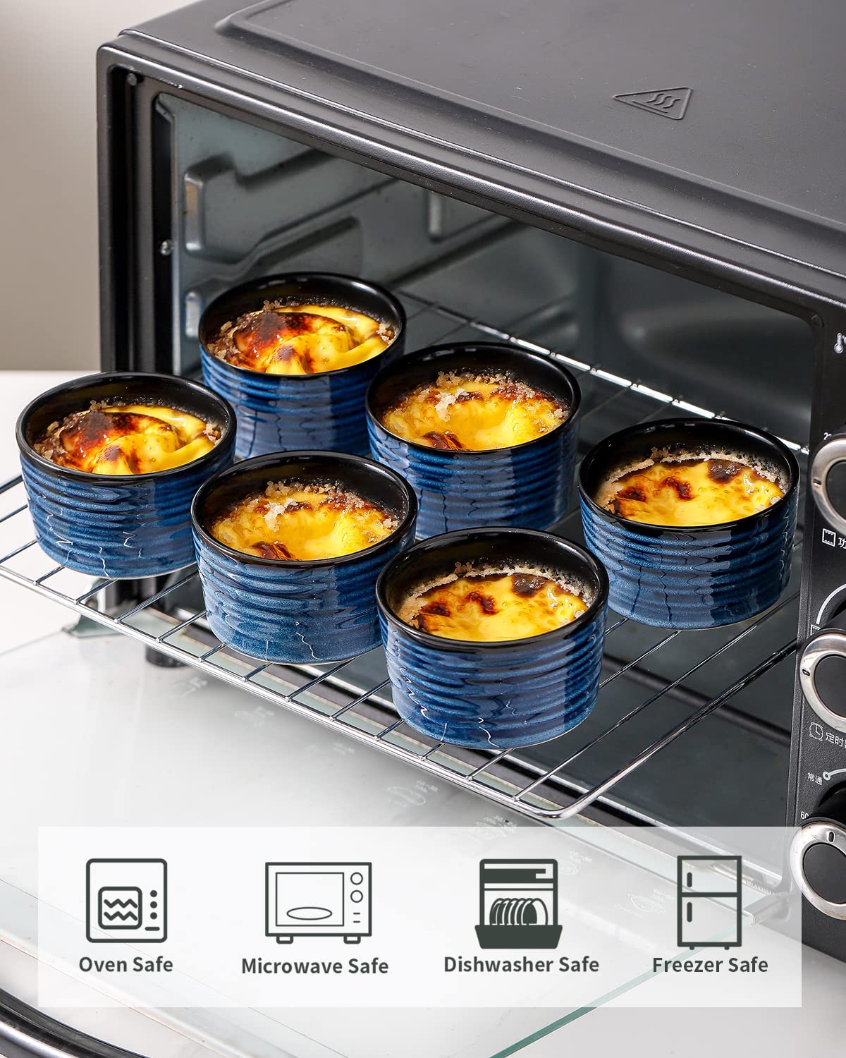HASENSE porcelain creme brulee ramekin for refined single servings