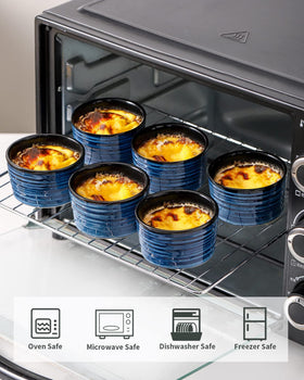 HASENSE porcelain creme brulee ramekin for refined single servings