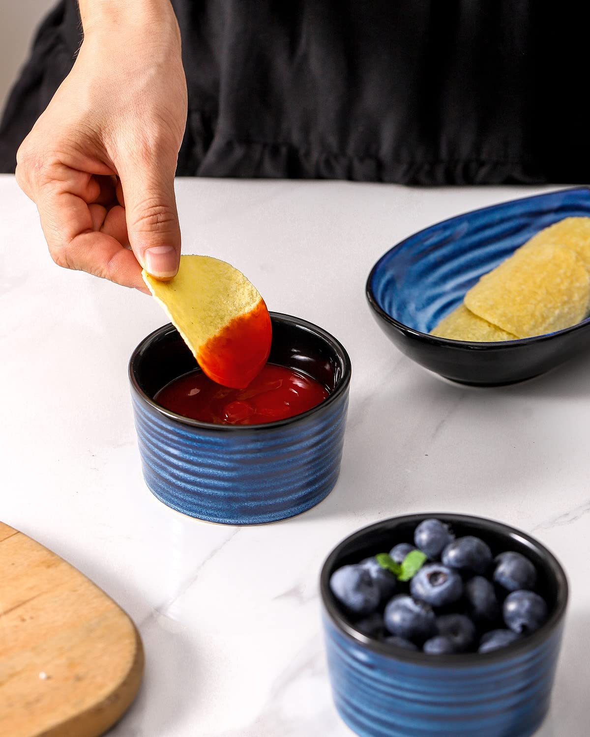 HASENSE dipping bowls set for sauces, nuts, or toppings