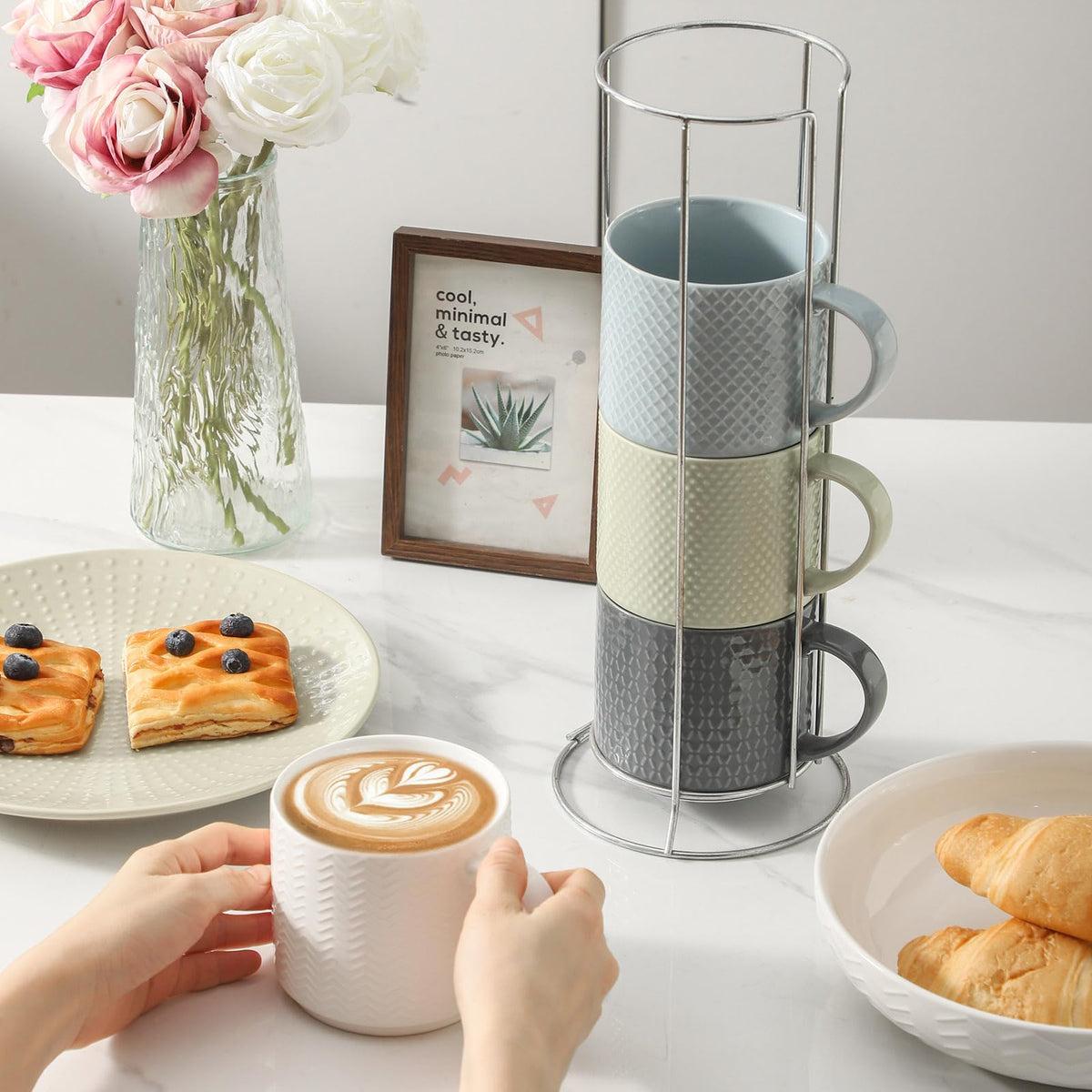 HASENSE dishwasher and microwave safe mugs offer everyday convenience.