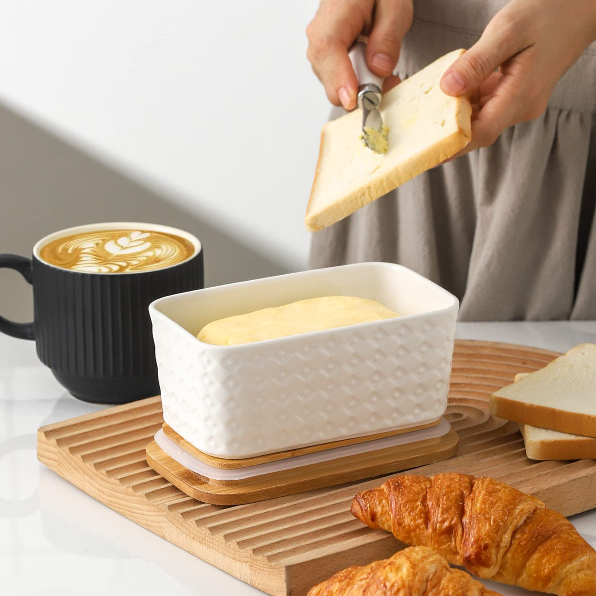 Hasense butter container works with Kerrygold, Plugra, Land O Lakes and most brands