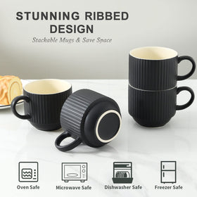 HASENSE 15-ounce mugs for espresso, latte, or cocoa