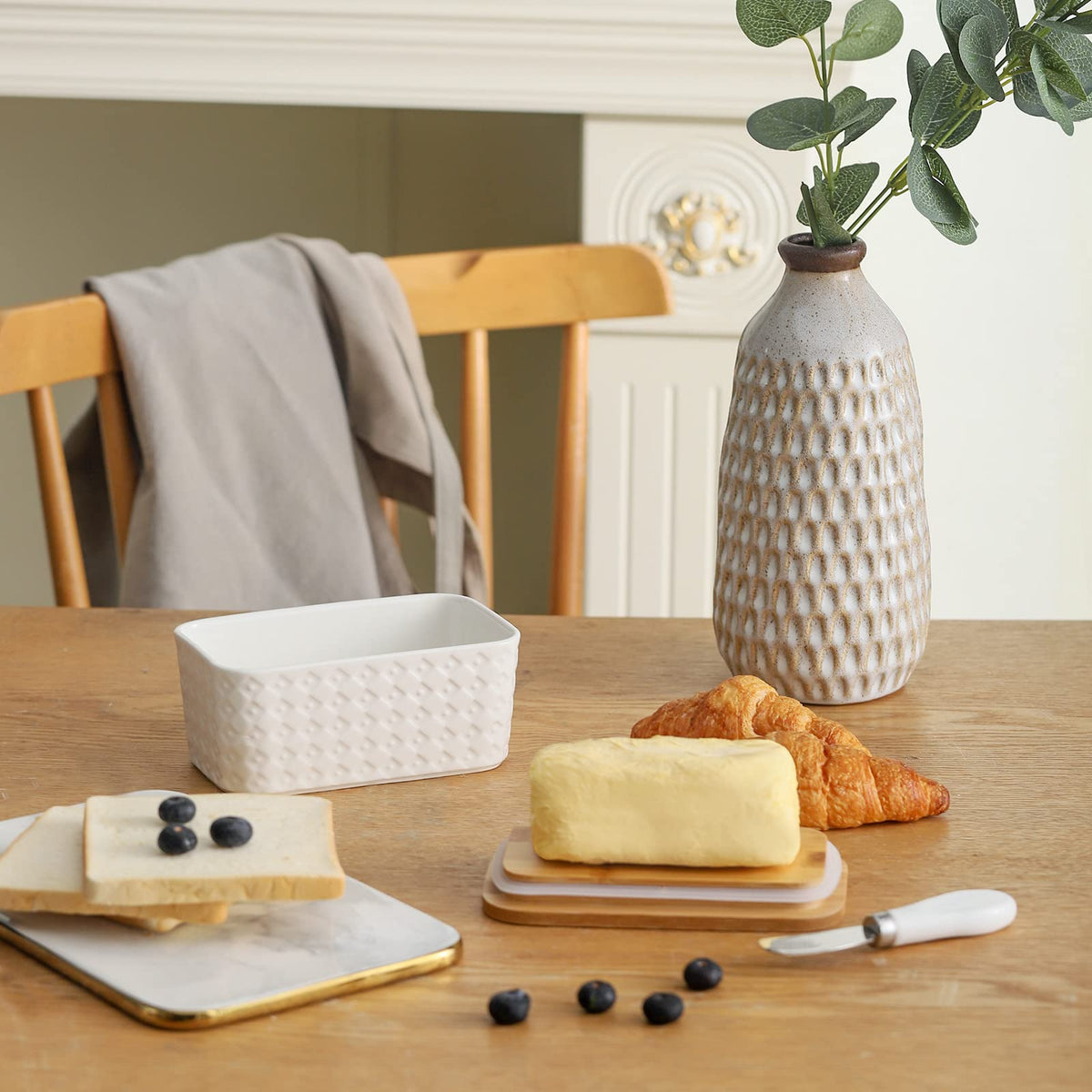 Hasense multi-use butter keeper doubles as sugar, salt, or cookie storage