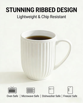 HASENSE mugs stacked neatly to save cabinet space in small kitchens.