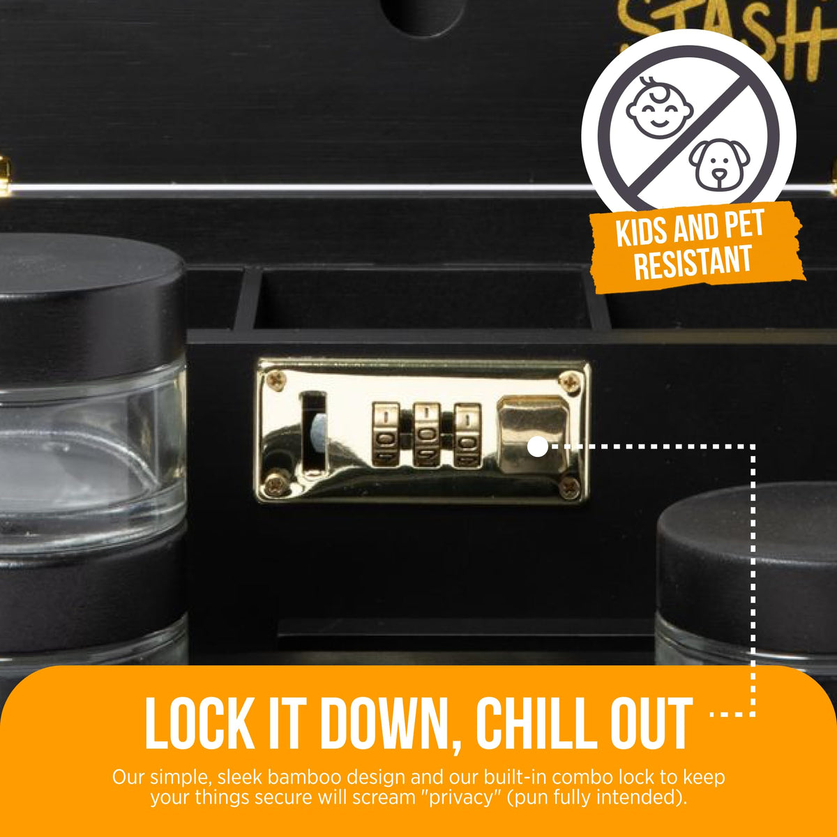 HASHSTASH The OG Storage Box decorative finish blends with any shelf.