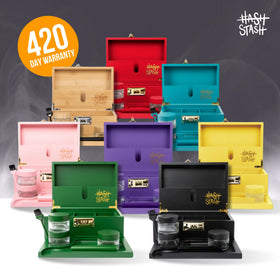 HASHSTASH The OG Storage Box's sliding tray reveals additional space for items.