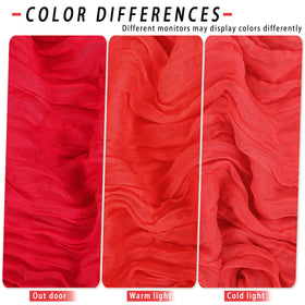 HASJOIN bridal shower décor using red gauze runners for warm celebration