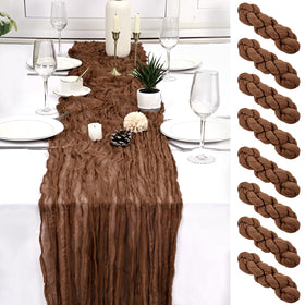 HASJOIN brown cheesecloth table runner 17x108 inches adds soft rustic charm to any table