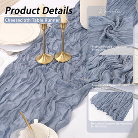 HASJOIN dusty blue cheesecloth decor enhances home dining ambience