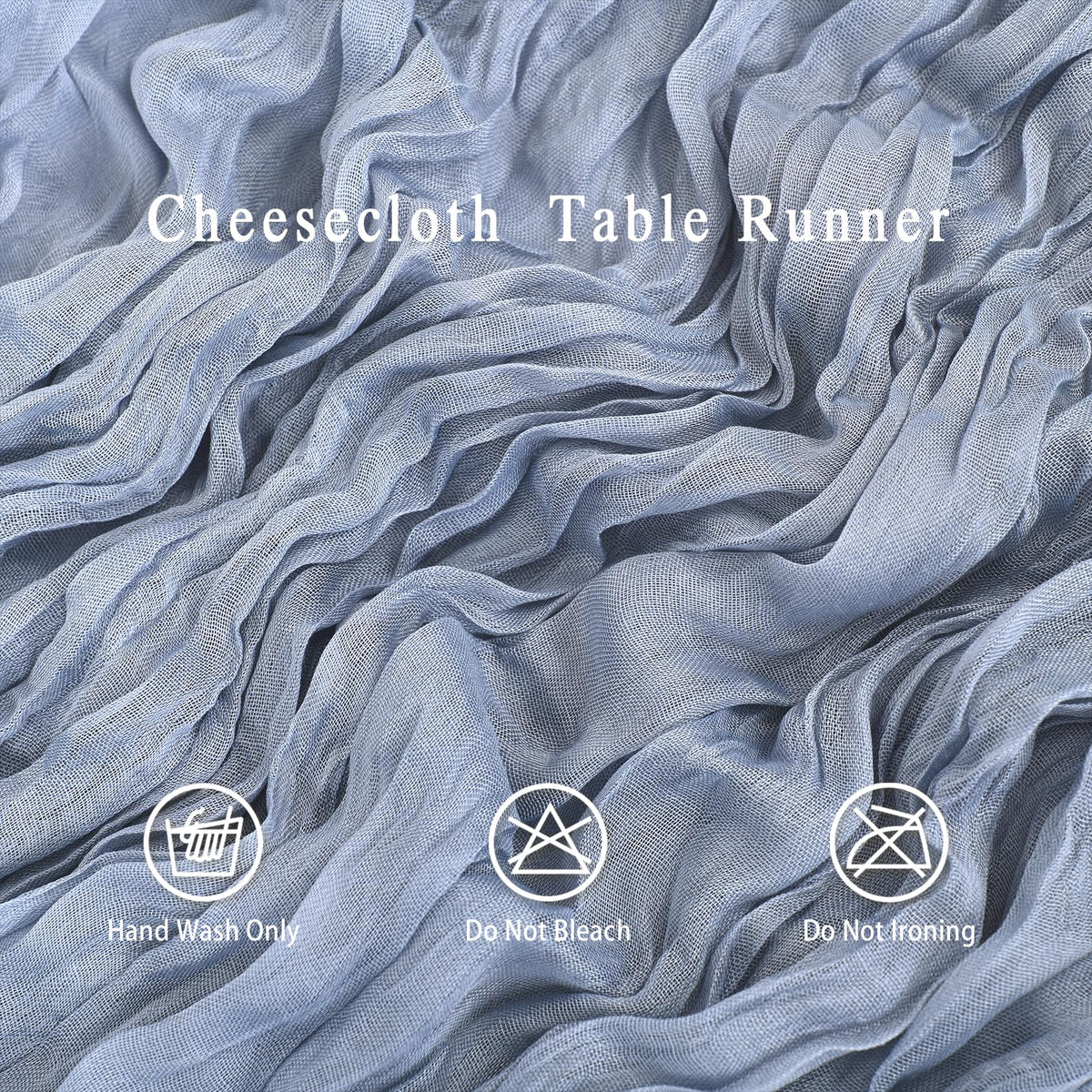 HASJOIN 17x108 inch table runner with natural wrinkled texture