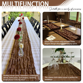 HASJOIN care tips for maintaining wrinkles and softness of cheesecloth runner