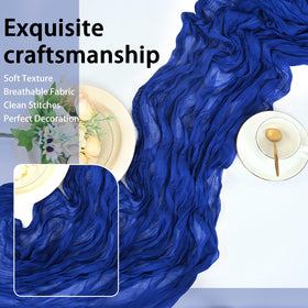 HASJOIN easy-care cheesecloth runner that is machine washable and quick to dry