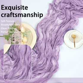 HASJOIN care tips for lavender cheesecloth runners to maintain drape