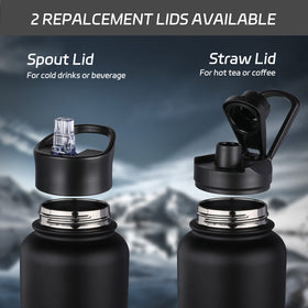 Hasle Outfitters 40oz bottle wide-mouth opening simplifies adding ice or fruit.
