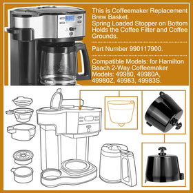 HASMX 49980 brew basket replacement provides stable filter seating for consistent pours