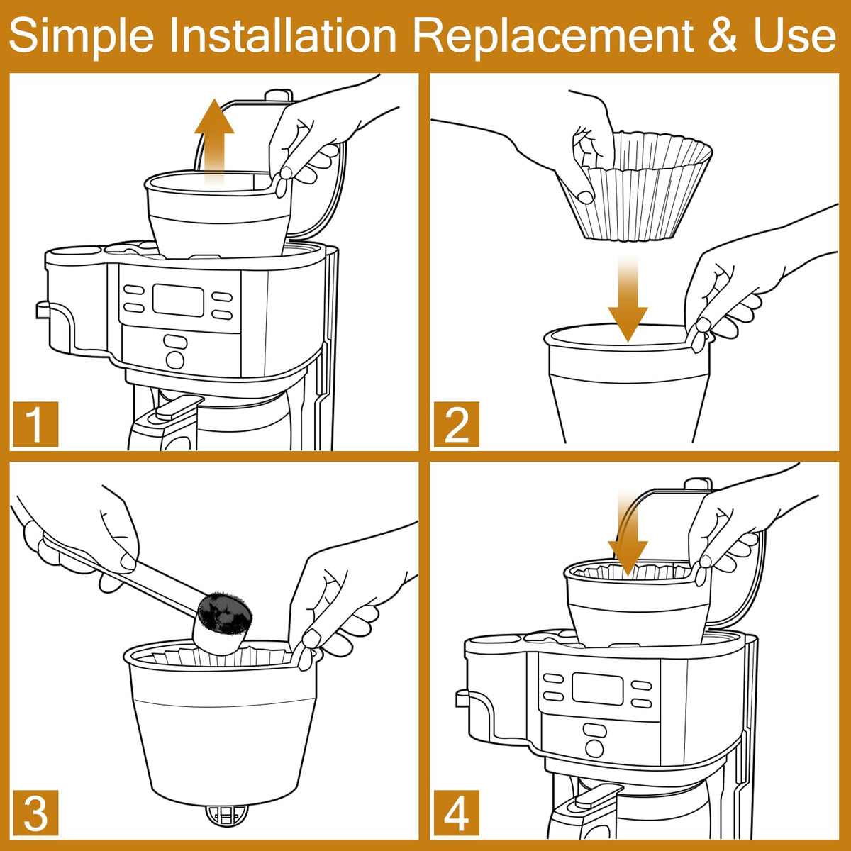 HASMX 49980A brew basket replacement keeps grounds contained for cleaner cups