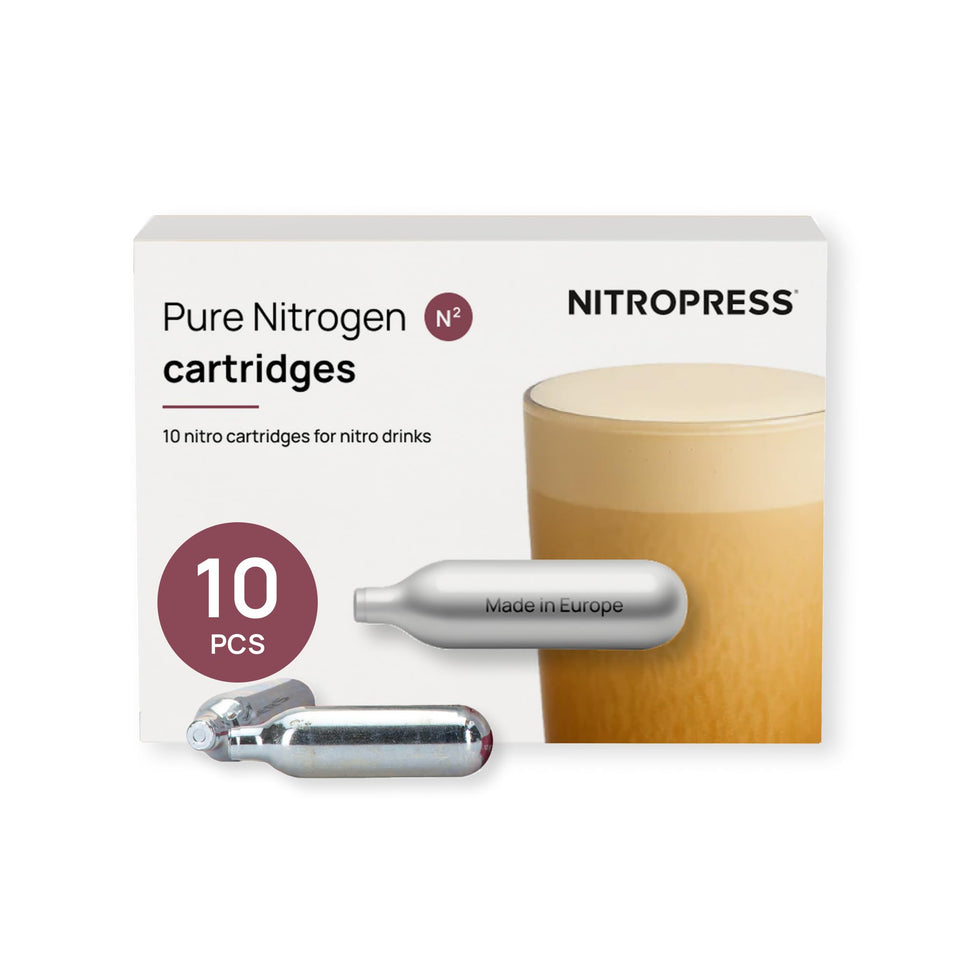 Hatfields London NitroPress dispenser pour displaying a creamy nitro cascade for home use.