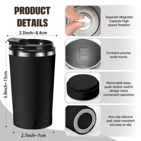 Hatisan multi beverage stirring mug for coffee, milk, and chocolate