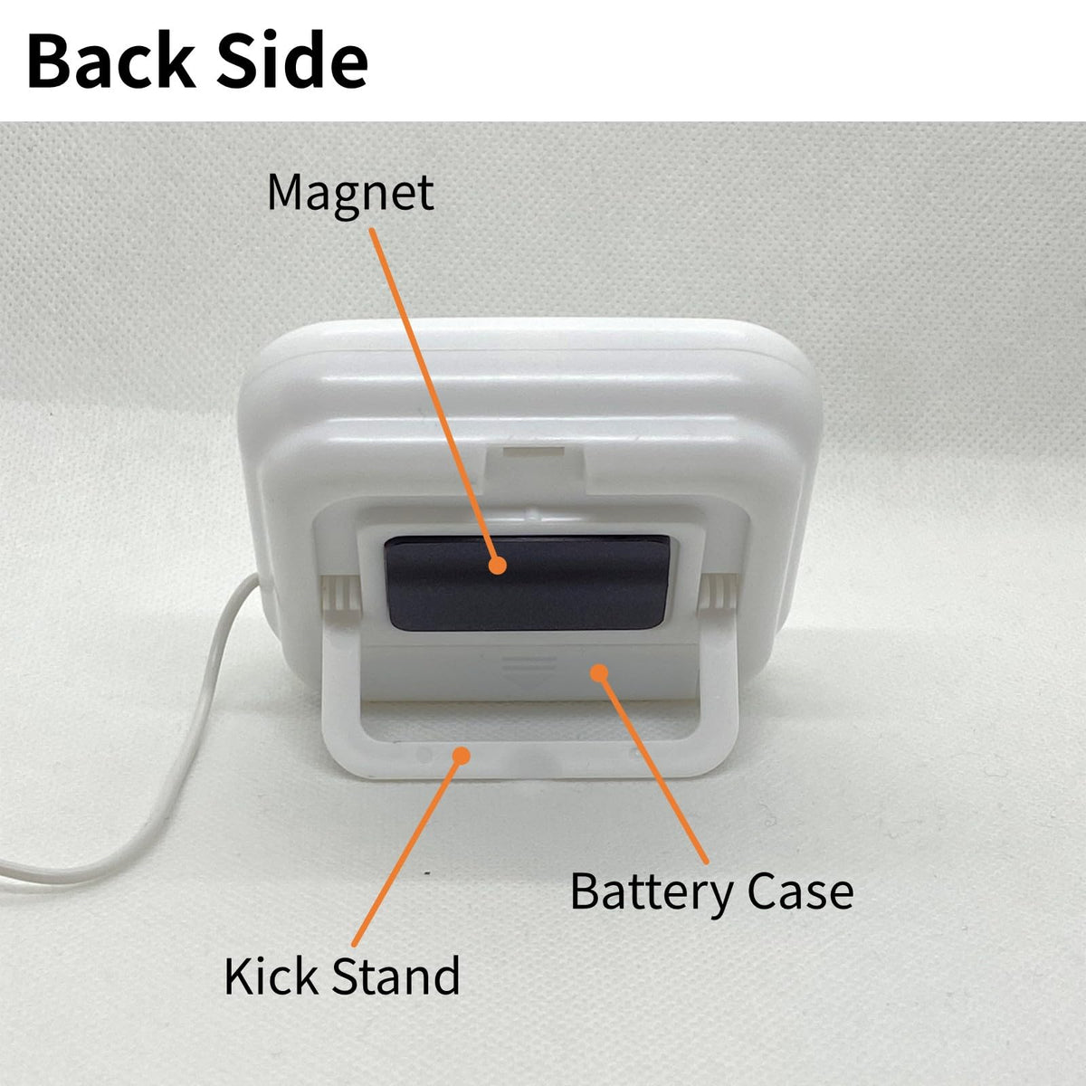 HATUSOKU compact body houses the sensor with a long cord for versatile placement.