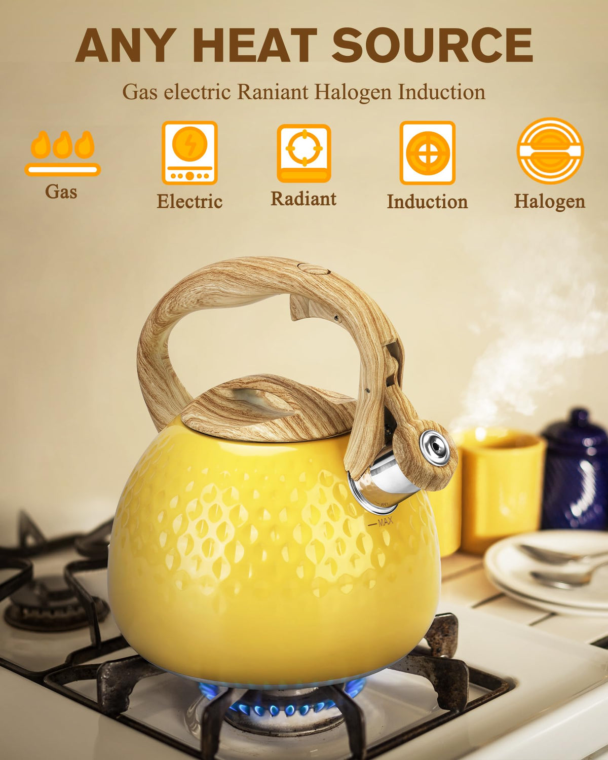Hauce Radio stainless steel anti rust kettle for daily use and lasting shine